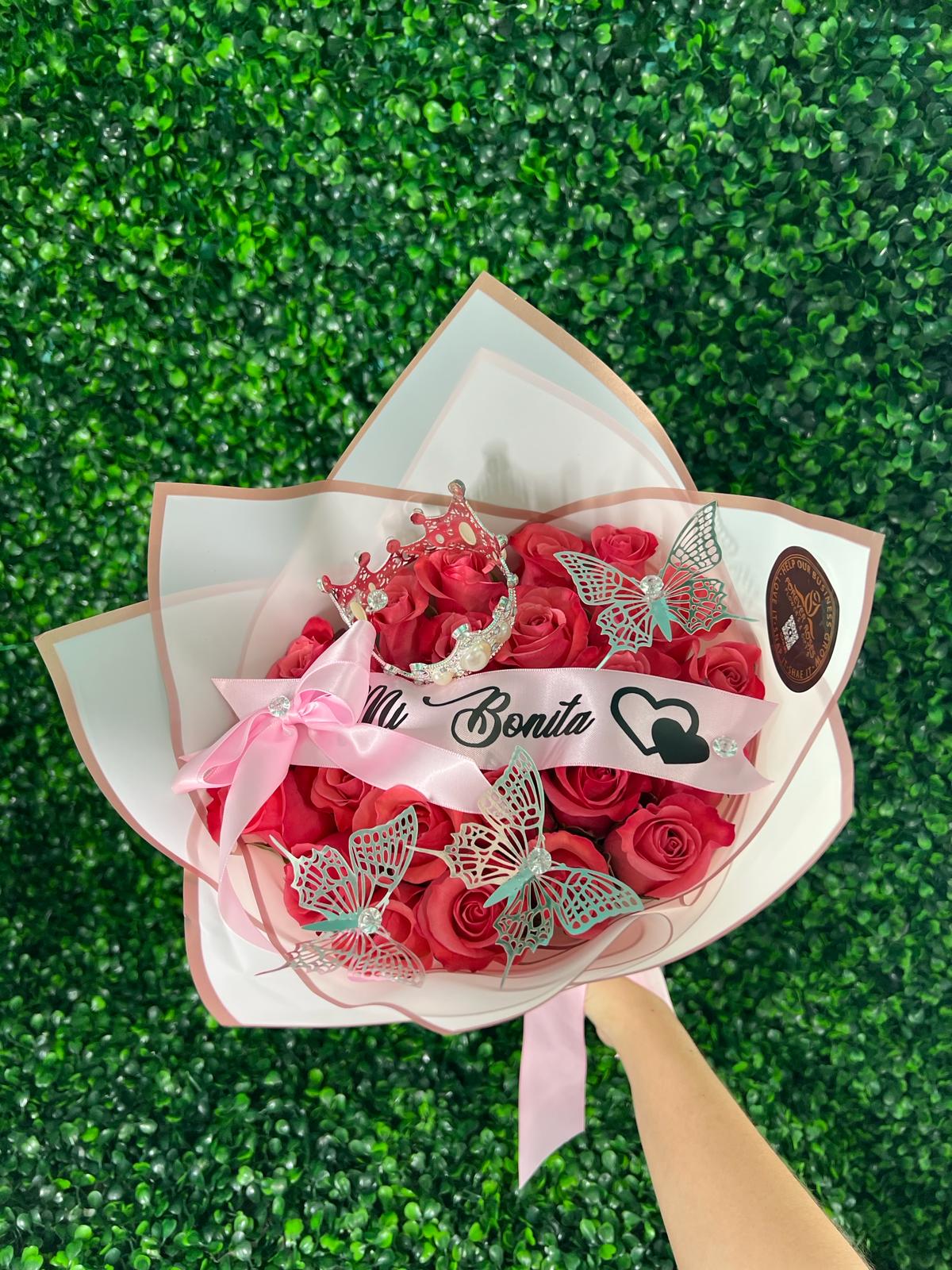 Mi Bonita Pink Floyd Bouquet - forever roses store