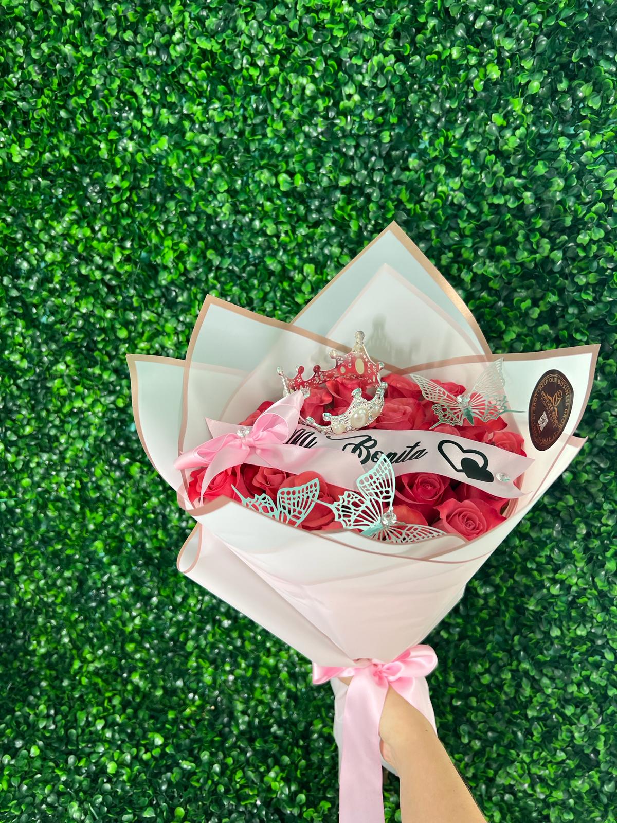 Mi Bonita Pink Floyd Bouquet - forever roses store