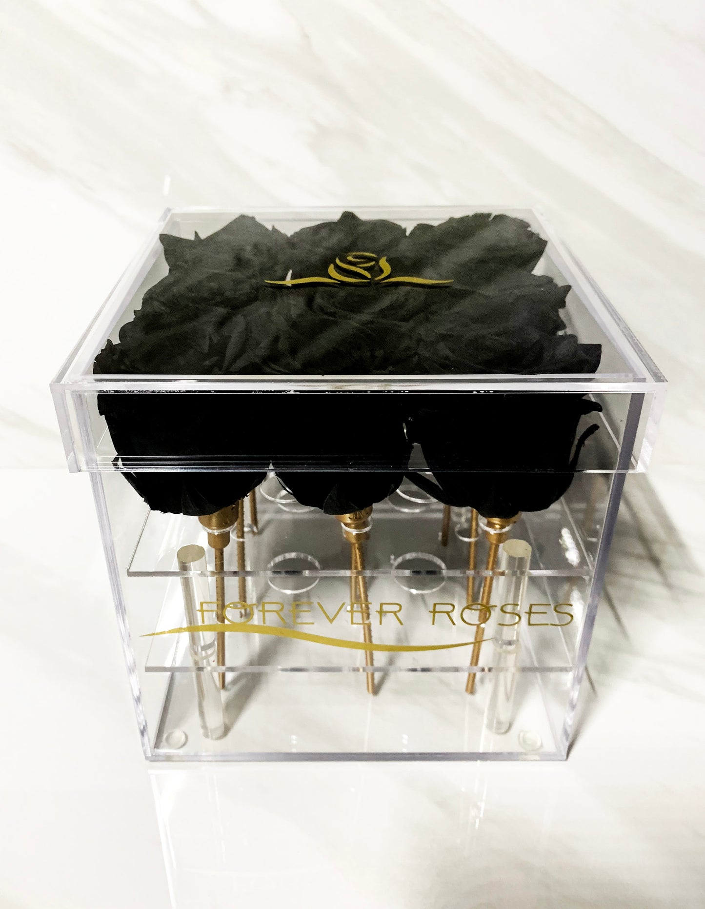 Acrylica Grande Box - Nine Preserved Roses - forever roses store
