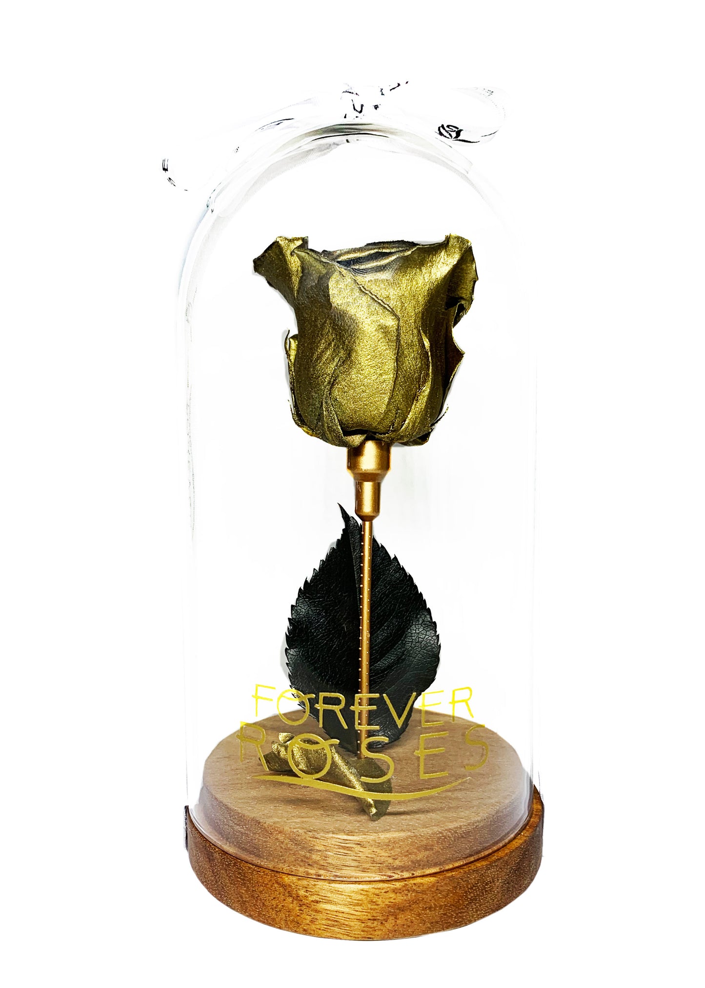 Glass Tall Dome - Single Preserve Rose - forever roses store