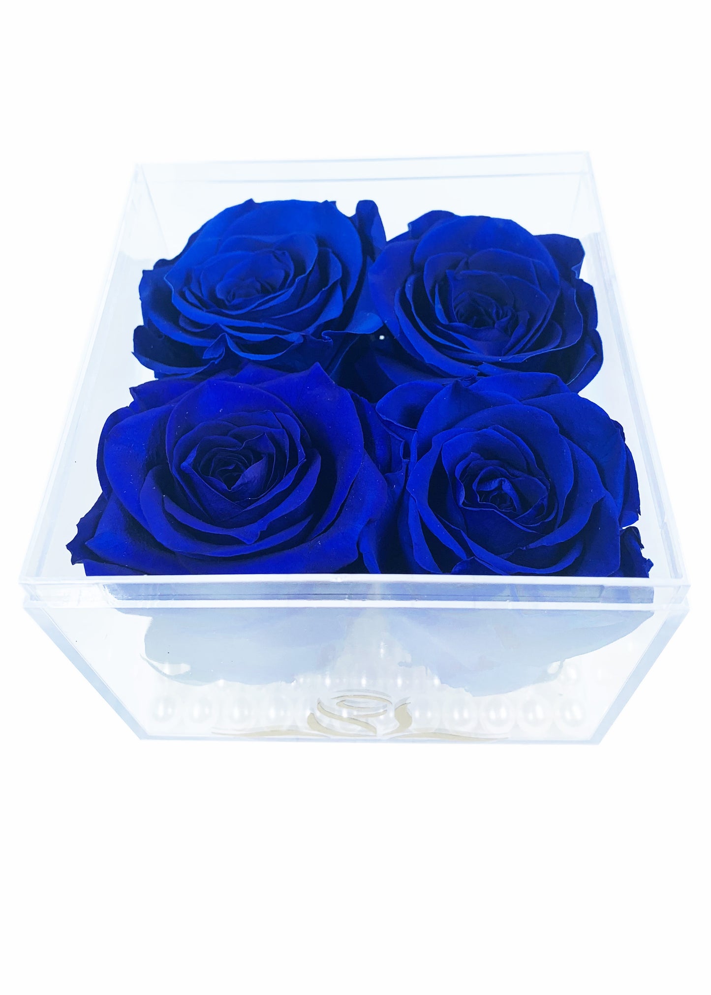 Grande Cube - Four Preserved Roses - forever roses store