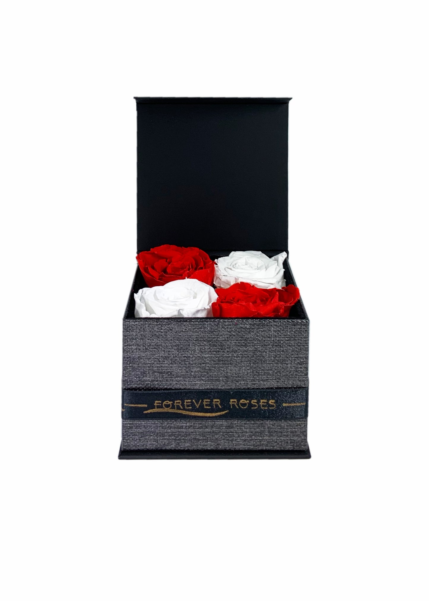 Gift Box - Four Preserved Roses - forever roses store