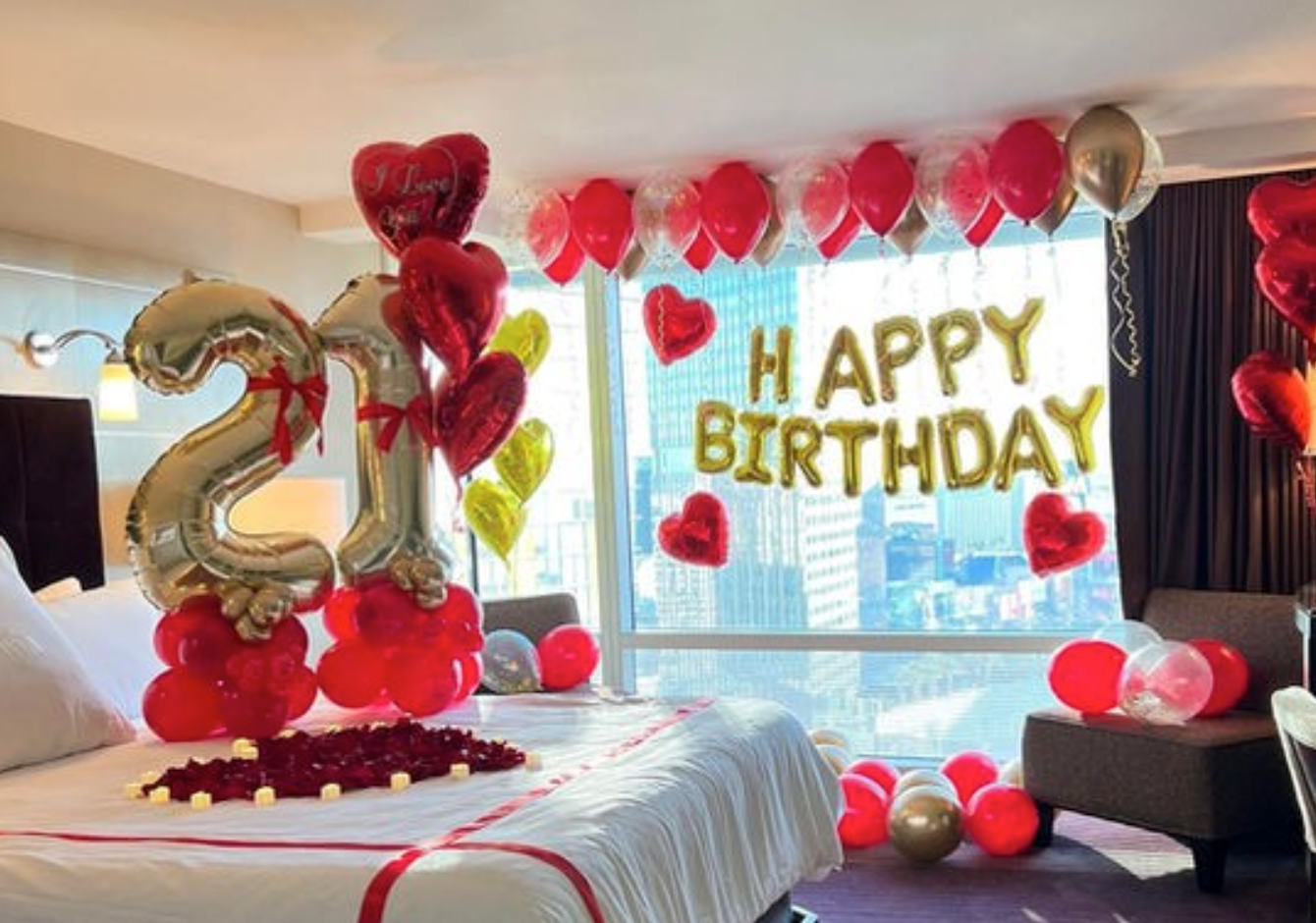 Happy Birthday Room Decoration Silver Package