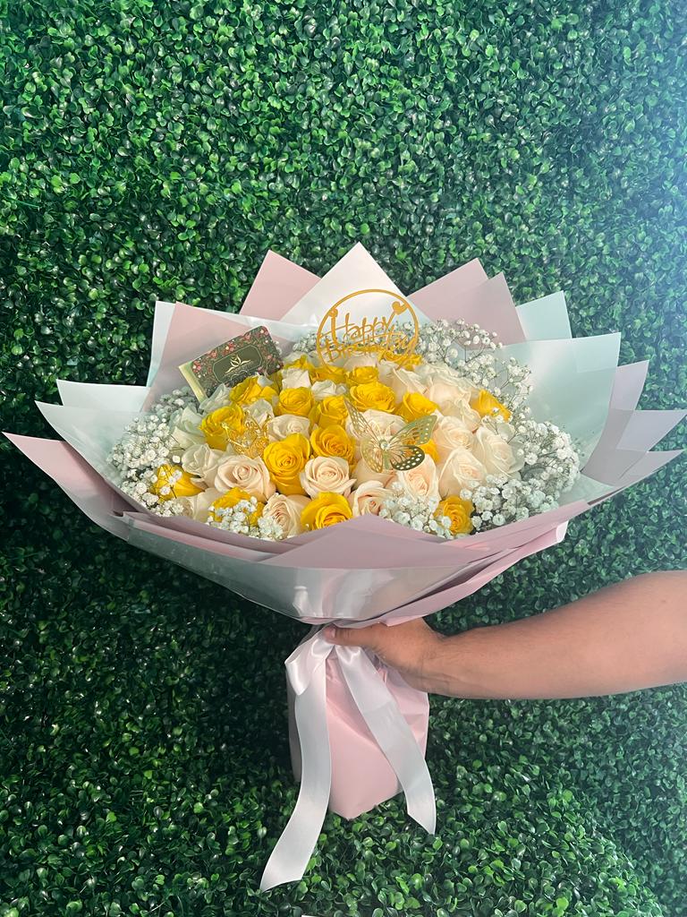 Sunshine Garden Bouquet - forever roses store 